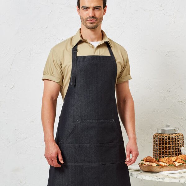 Jeans stitch bib apron Thumbnail
